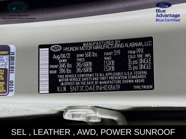 Used 2022 Hyundai Santa Cruz SEL w/ Activity Package image 31