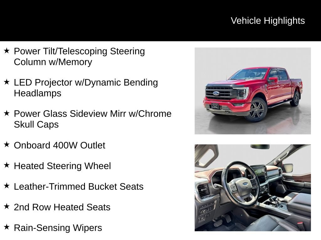 Certified 2021 Ford F150 Lariat w/ Equipment Group 502A High AWD/4WD image 30