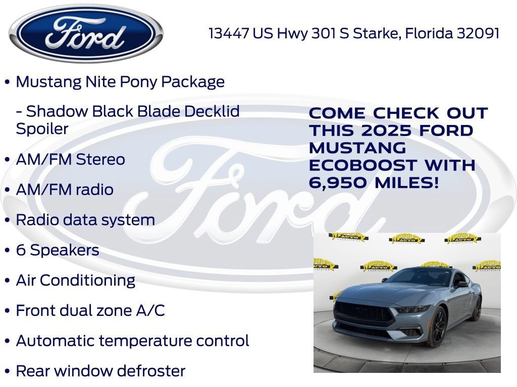 Certified 2025 Ford Mustang Coupe w/ Mustang Nite Pony Package image 22