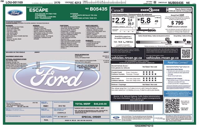 Certified 2022 Ford Escape Titanium FWD image 51