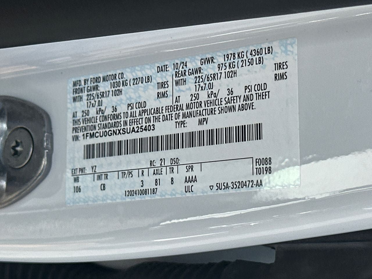 Certified 2025 Ford Escape Active FWD image 34