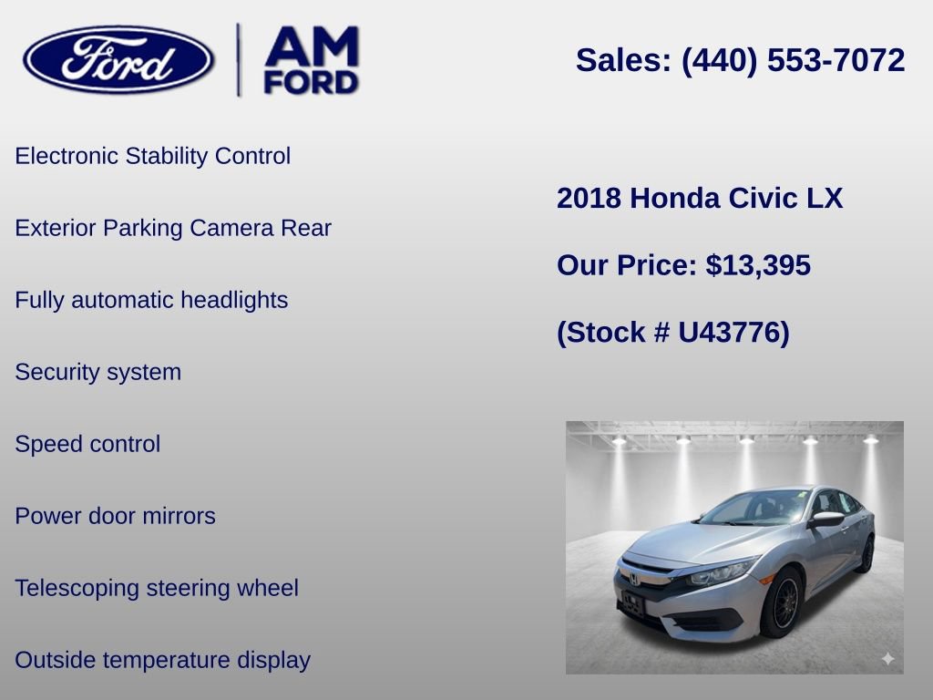 Used 2018 Honda Civic LX image 12