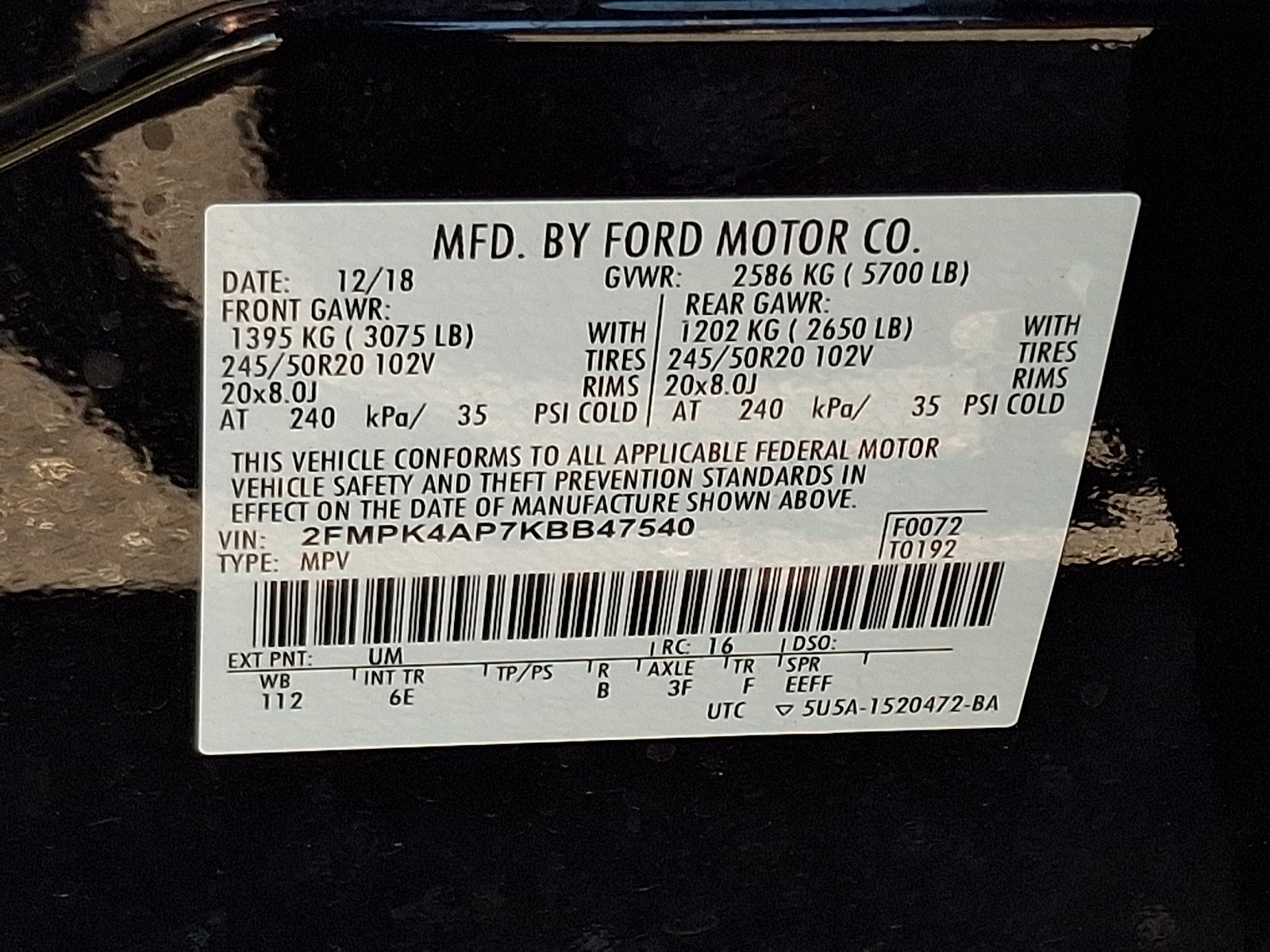 Certified 2019 Ford Edge ST w/ Equipment Group 401A AWD/4WD image 27