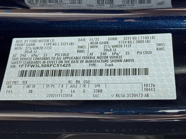 Certified 2025 Ford F150 XLT w/ Equipment Group 303A High AWD/4WD image 33