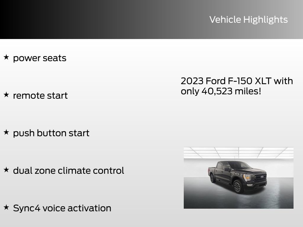 Certified 2023 Ford F150 XLT w/ Equipment Group 302A High image 8