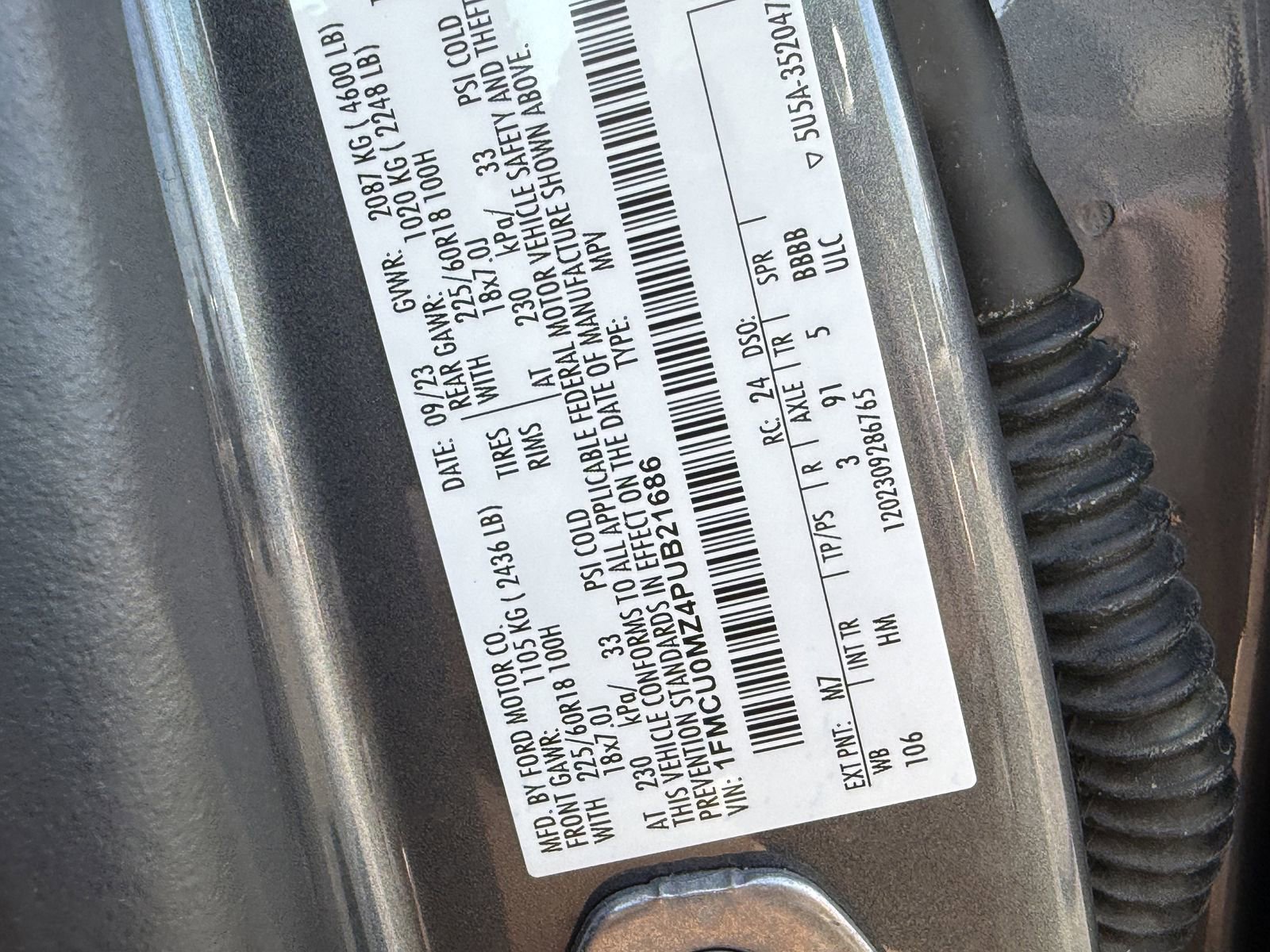 Certified 2023 Ford Escape ST-Line w/ Equipment Group 301A image 30