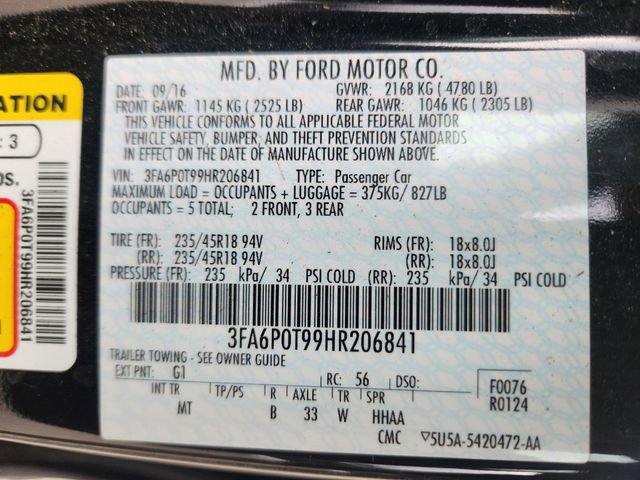 Certified 2017 Ford Fusion SE w/ Equipment Group 201A image 25