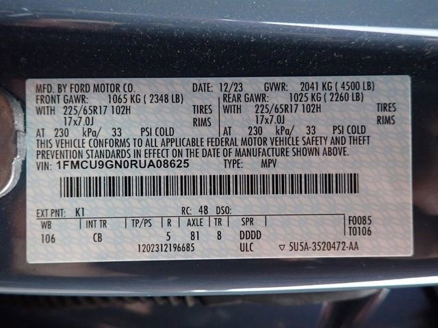 Certified 2024 Ford Escape Active w/ Tech Pack #1 AWD/4WD image 22