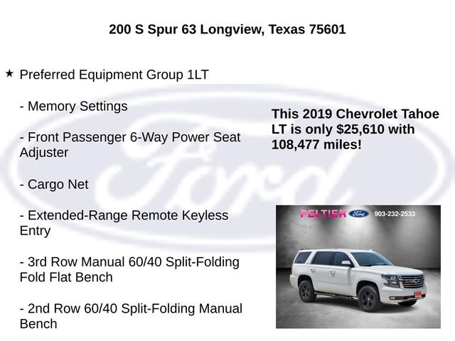 Used 2019 Chevrolet Tahoe LT w/ Luxury Package AWD/4WD image 5