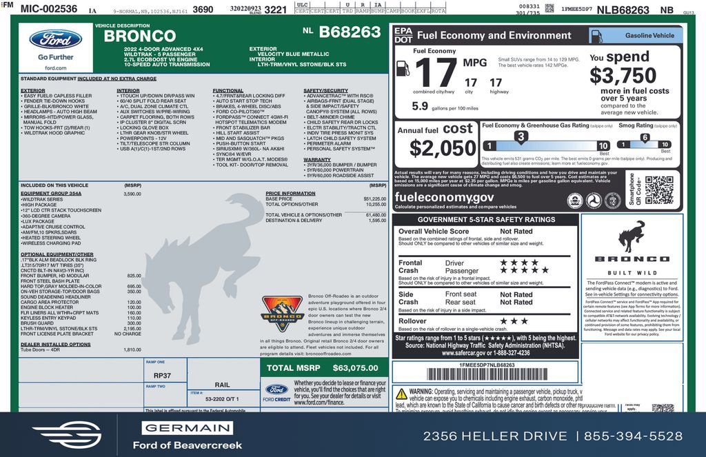 Certified 2022 Ford Bronco Wildtrak image 31