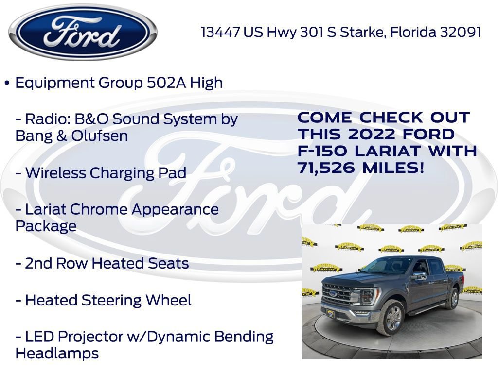 Certified 2022 Ford F150 Lariat w/ Equipment Group 502A High image 22