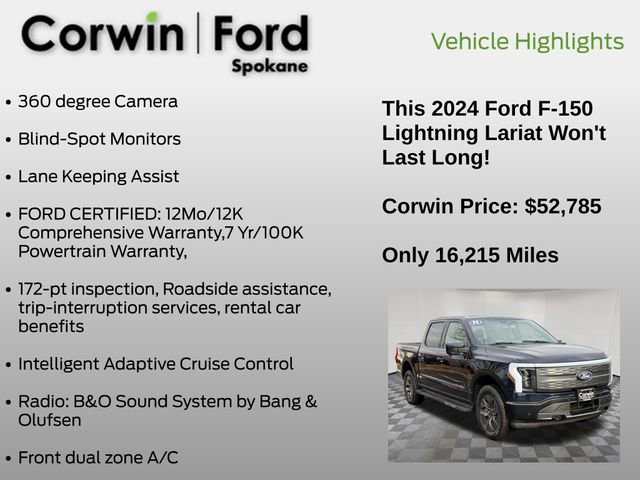 Certified 2024 Ford F150 Lightning Lariat image 7