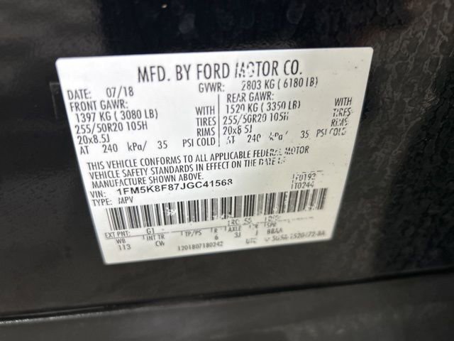 Certified 2018 Ford Explorer Limited w/ Equipment Group 301A AWD/4WD image 25