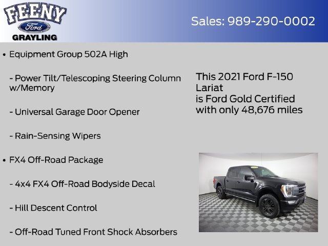 Certified 2021 Ford F150 Lariat w/ Equipment Group 502A High AWD/4WD image 17
