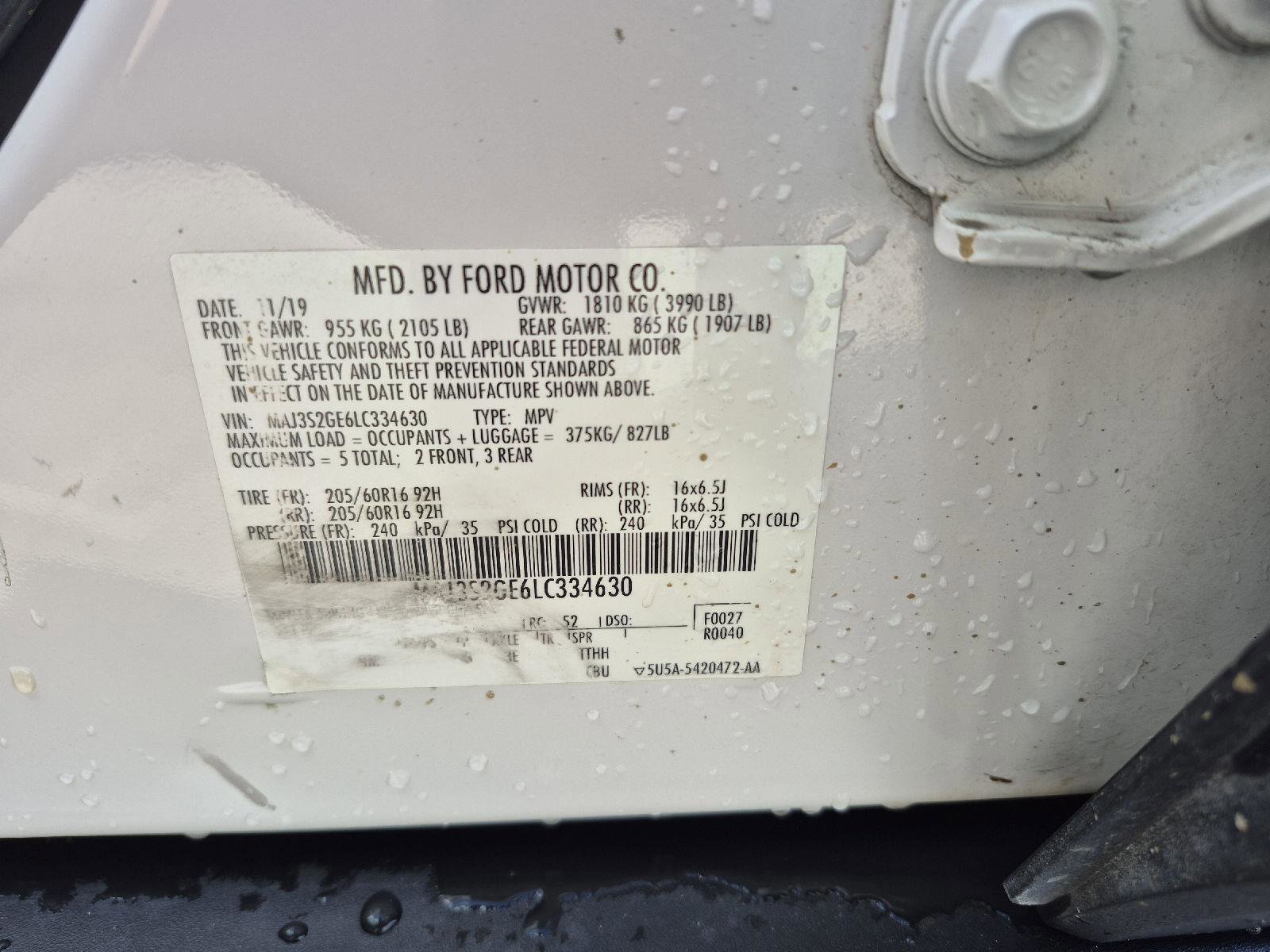 Certified 2020 Ford EcoSport SE w/ SE Convenience Package image 21