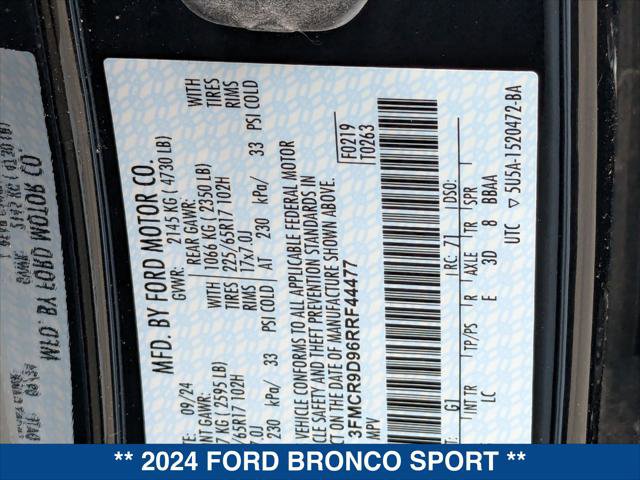 Certified 2024 Ford Bronco Sport Badlands AWD/4WD image 24