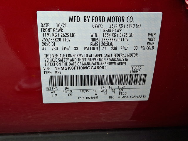 Certified 2021 Ford Explorer Limited w/ Equipment Group 301A AWD/4WD image 29