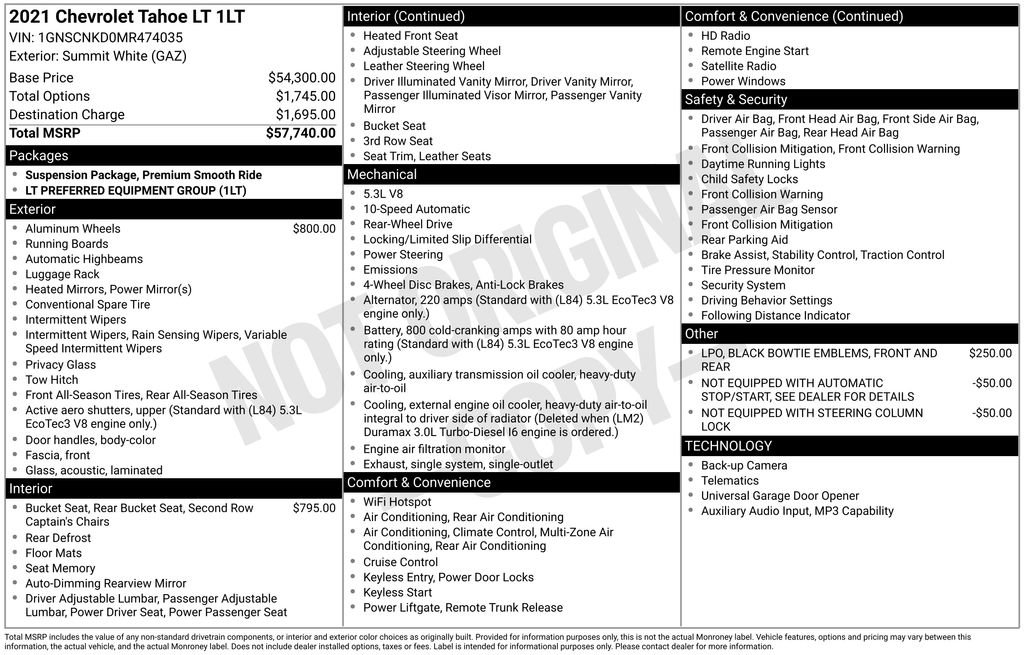 Used 2021 Chevrolet Tahoe LT RWD image 7