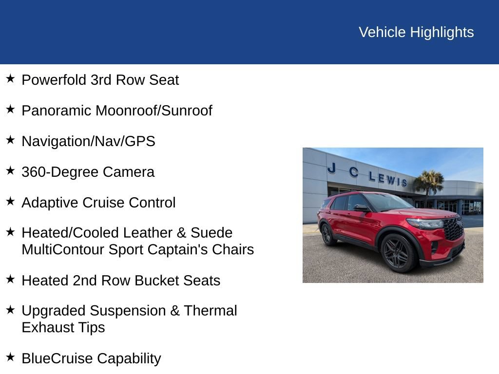 Certified 2025 Ford Explorer ST w/ Sun And Sound Package AWD/4WD image 37
