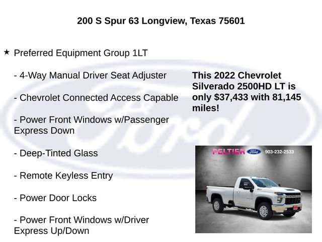 Used 2022 Chevrolet Silverado 2500 LT w/ Convenience Package AWD/4WD image 5