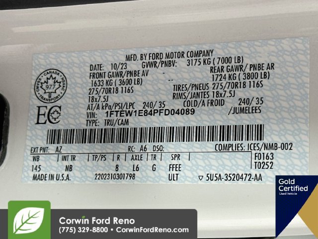 Certified 2023 Ford F150 Tremor w/ Equipment Group 402A High AWD/4WD image 37