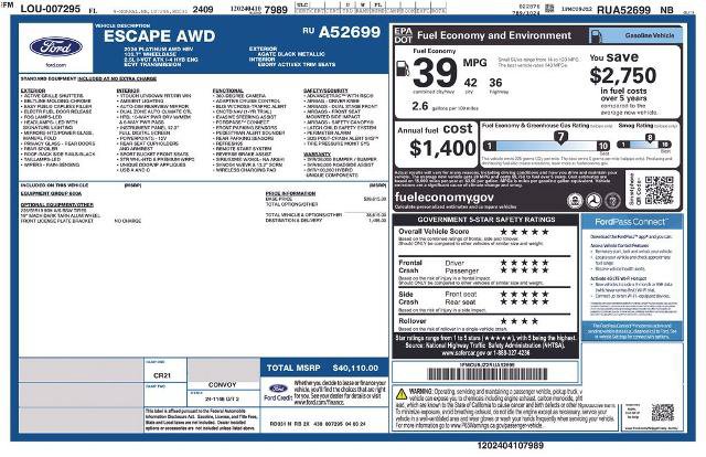 Certified 2024 Ford Escape Platinum AWD/4WD image 7