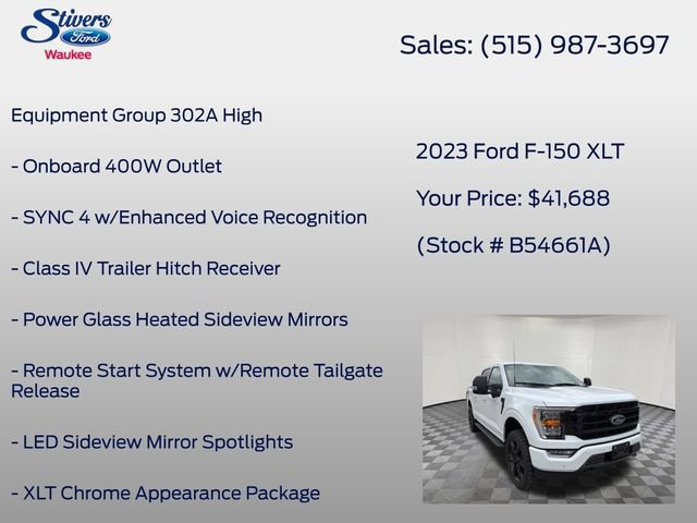 Certified 2023 Ford F150 XLT w/ Equipment Group 302A High image 11