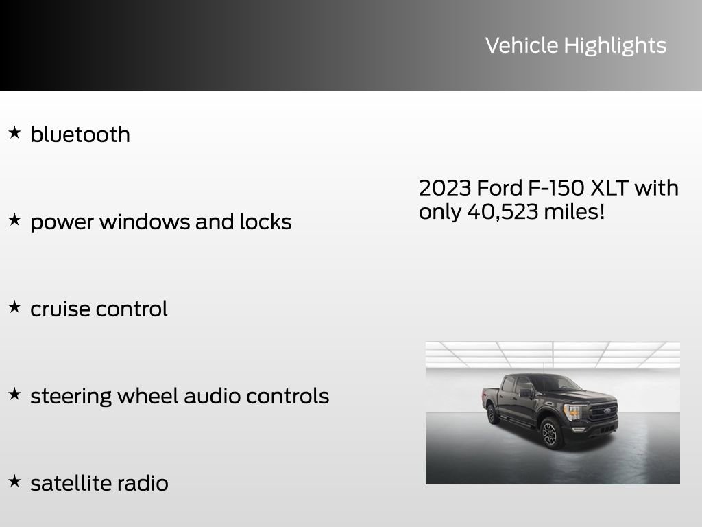 Certified 2023 Ford F150 XLT w/ Equipment Group 302A High image 12