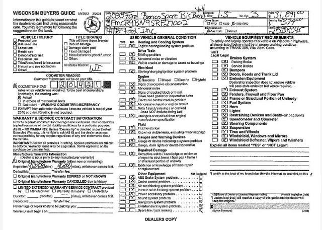 Certified 2025 Ford Bronco Sport Big Bend w/ Convenience Package AWD/4WD image 37