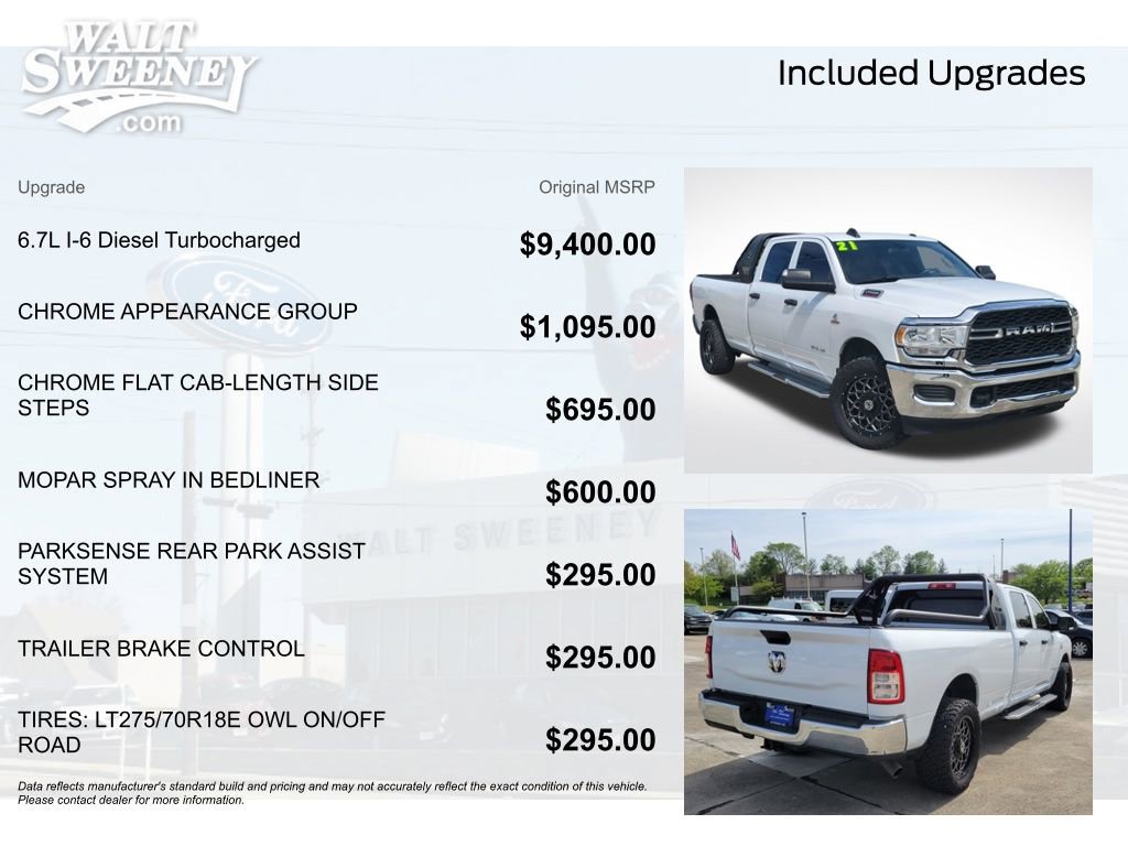 Used 2021 RAM 2500 Tradesman w/ Chrome Appearance Group RWD image 11