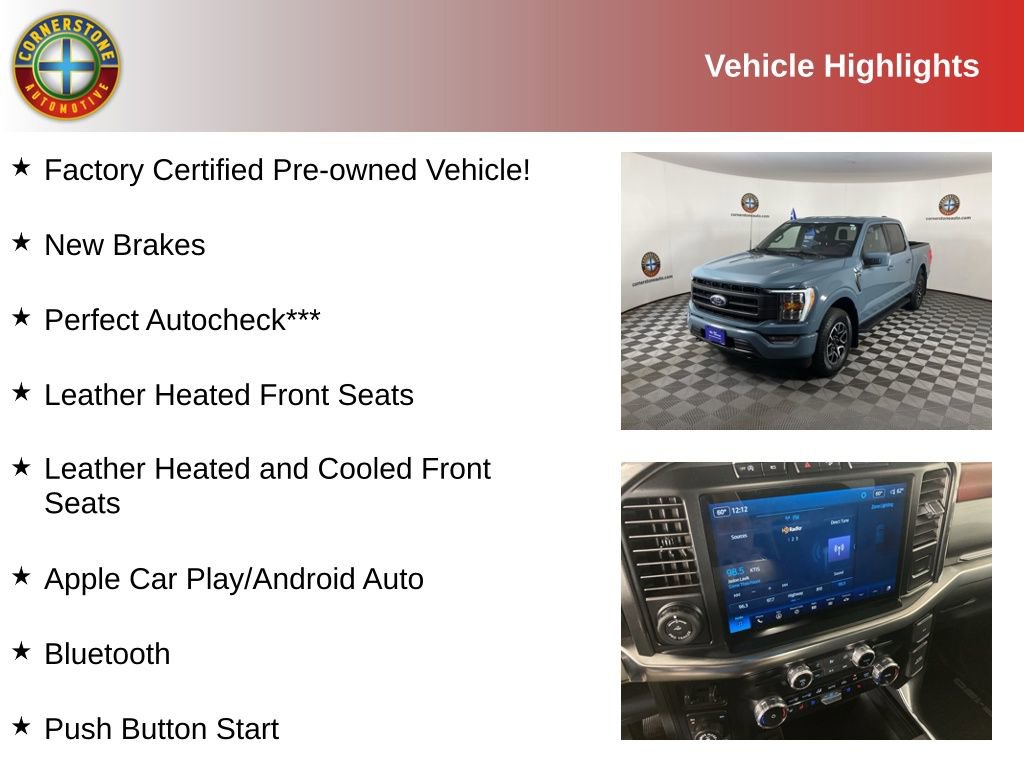 Certified 2023 Ford F150 Lariat w/ FX4 Off-Road Package image 2