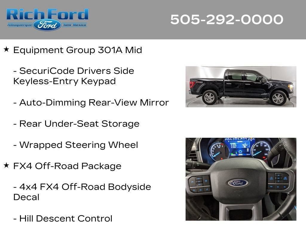 Certified 2023 Ford F150 XLT w/ Equipment Group 301A Mid AWD/4WD image 98