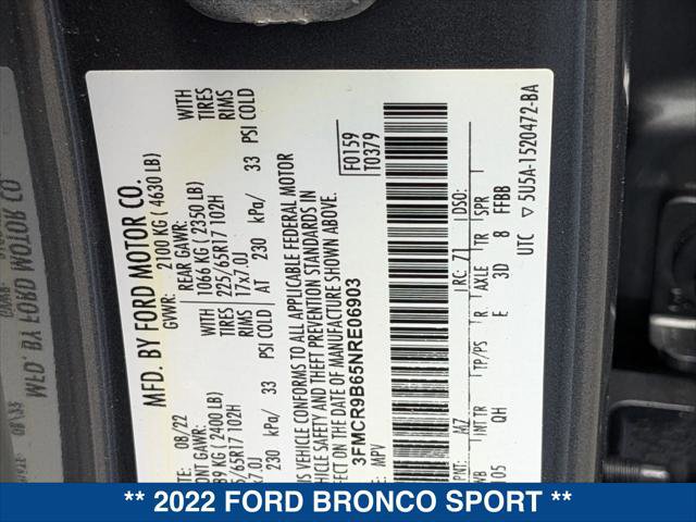 Certified 2022 Ford Bronco Sport Big Bend AWD/4WD image 24