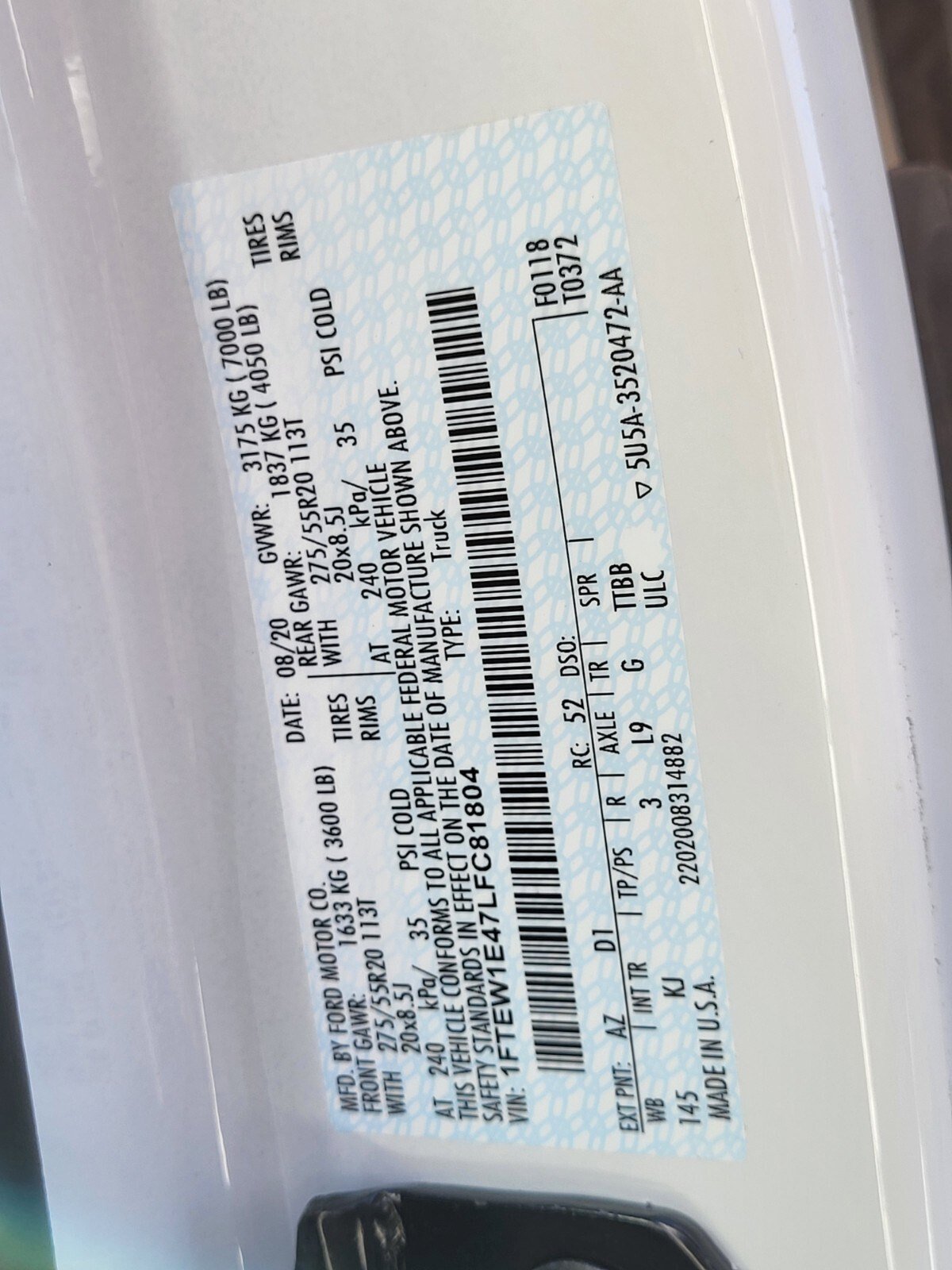 Certified 2020 Ford F150 King Ranch w/ Equipment Group 601A Luxury image 36