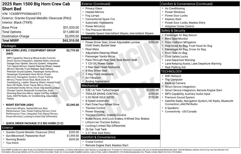 Used 2025 RAM 1500 Big Horn AWD/4WD image 33