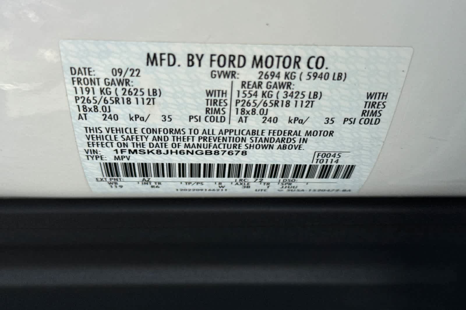 Certified 2022 Ford Explorer Timberline w/ Timberline Technology Package AWD/4WD image 30