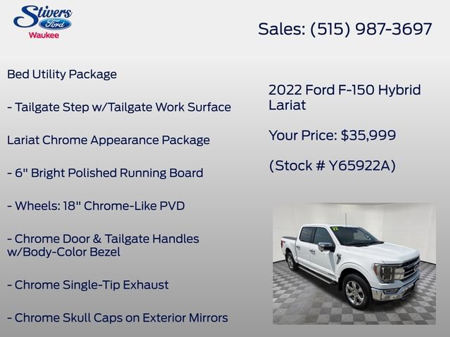 Certified 2022 Ford F150 Lariat w/ Equipment Group 502A High AWD/4WD image 28