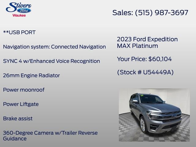Certified 2023 Ford Expedition Max Platinum AWD/4WD image 22