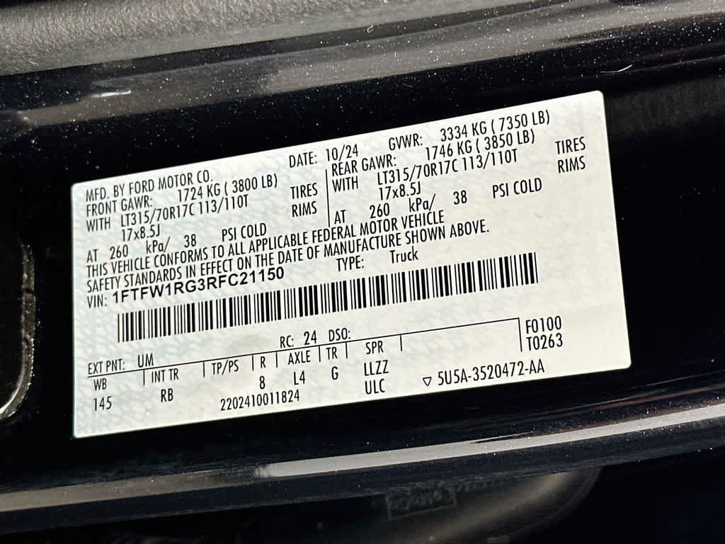 Certified 2024 Ford F150 Raptor AWD/4WD image 23