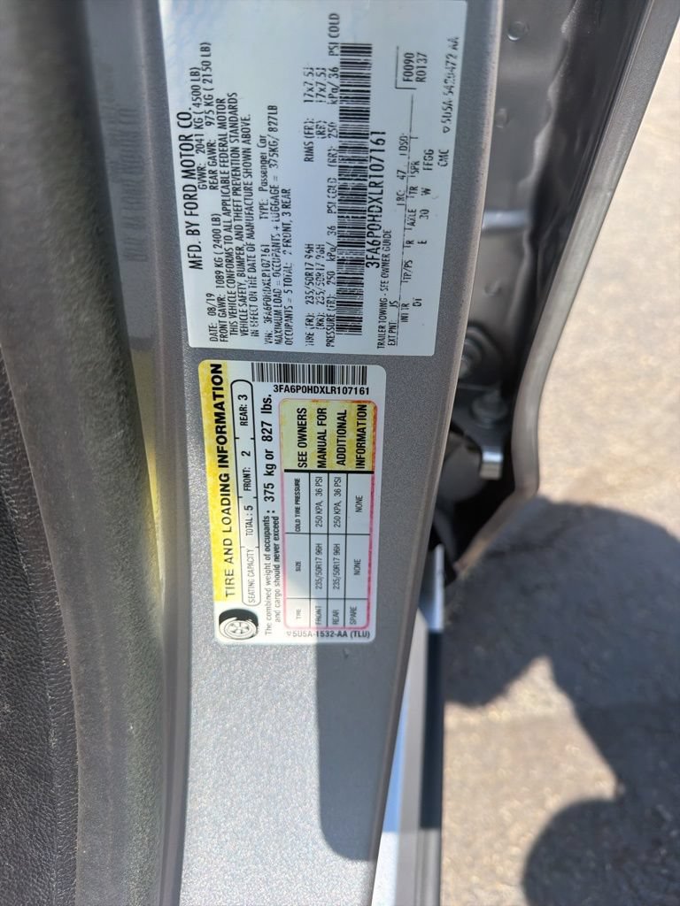 Certified 2020 Ford Fusion SE FWD image 53