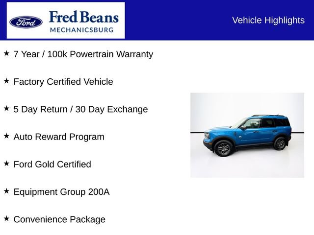 Certified 2025 Ford Bronco Sport Big Bend w/ Convenience Package AWD/4WD image 7