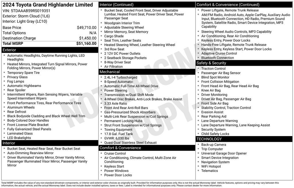 Used 2024 Toyota Grand Highlander Limited image 30