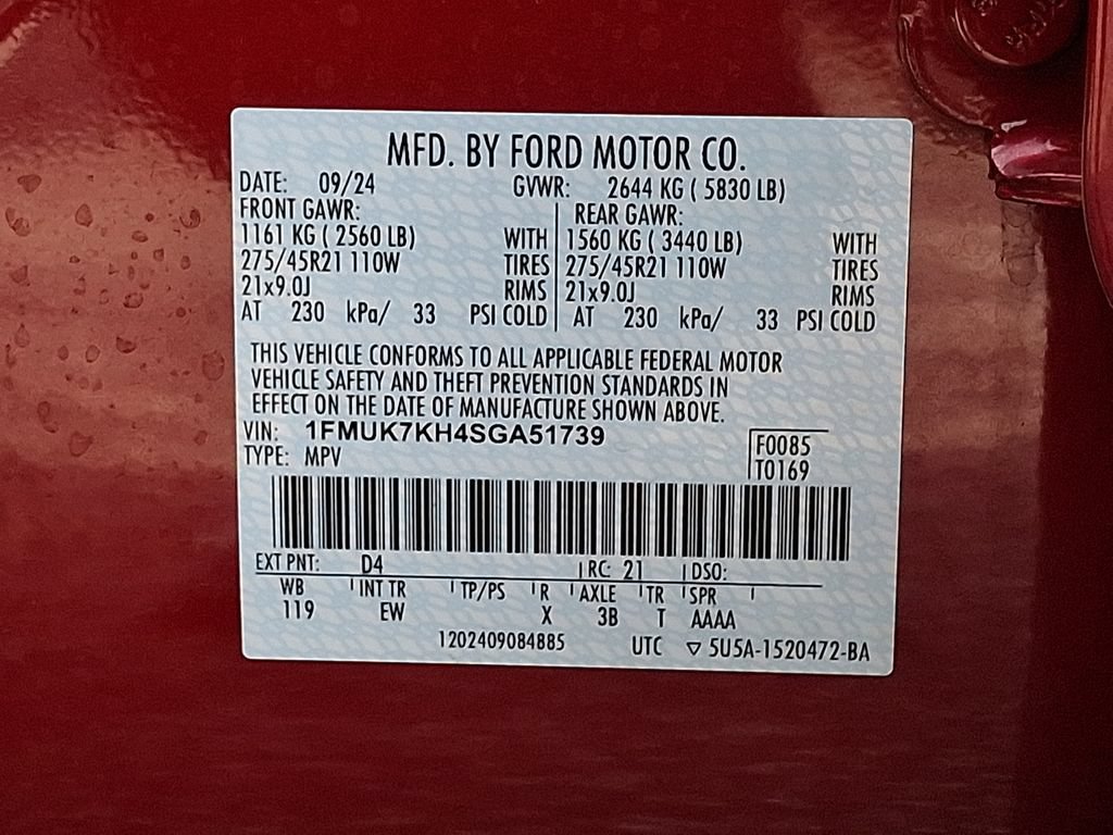 Certified 2025 Ford Explorer ST-Line w/ Premium Package RWD image 27