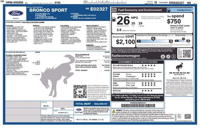 Certified 2024 Ford Bronco Sport Big Bend w/ Convenience Package AWD/4WD image 8