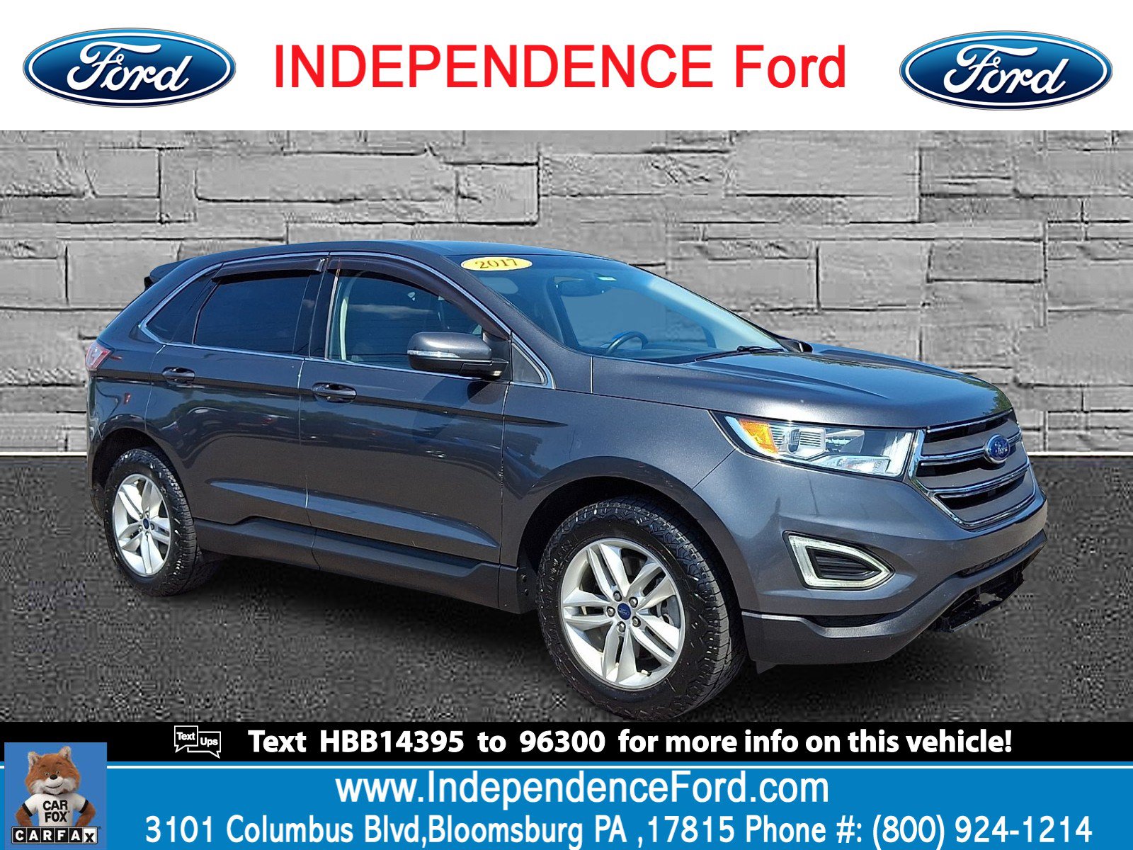Certified 2017 Ford Edge SEL