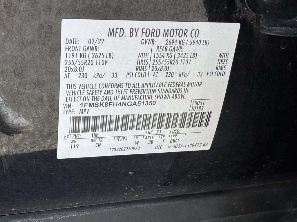 Certified 2022 Ford Explorer Limited AWD/4WD image 27