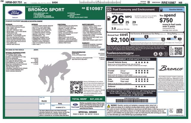 Certified 2024 Ford Bronco Sport Heritage w/ Heritage Convenience Package AWD/4WD image 13