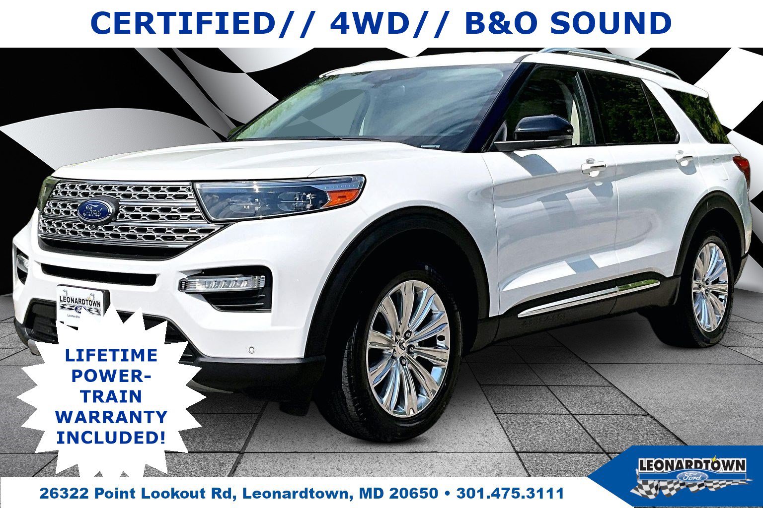 Certified 2020 Ford Explorer Limited AWD/4WD image 1