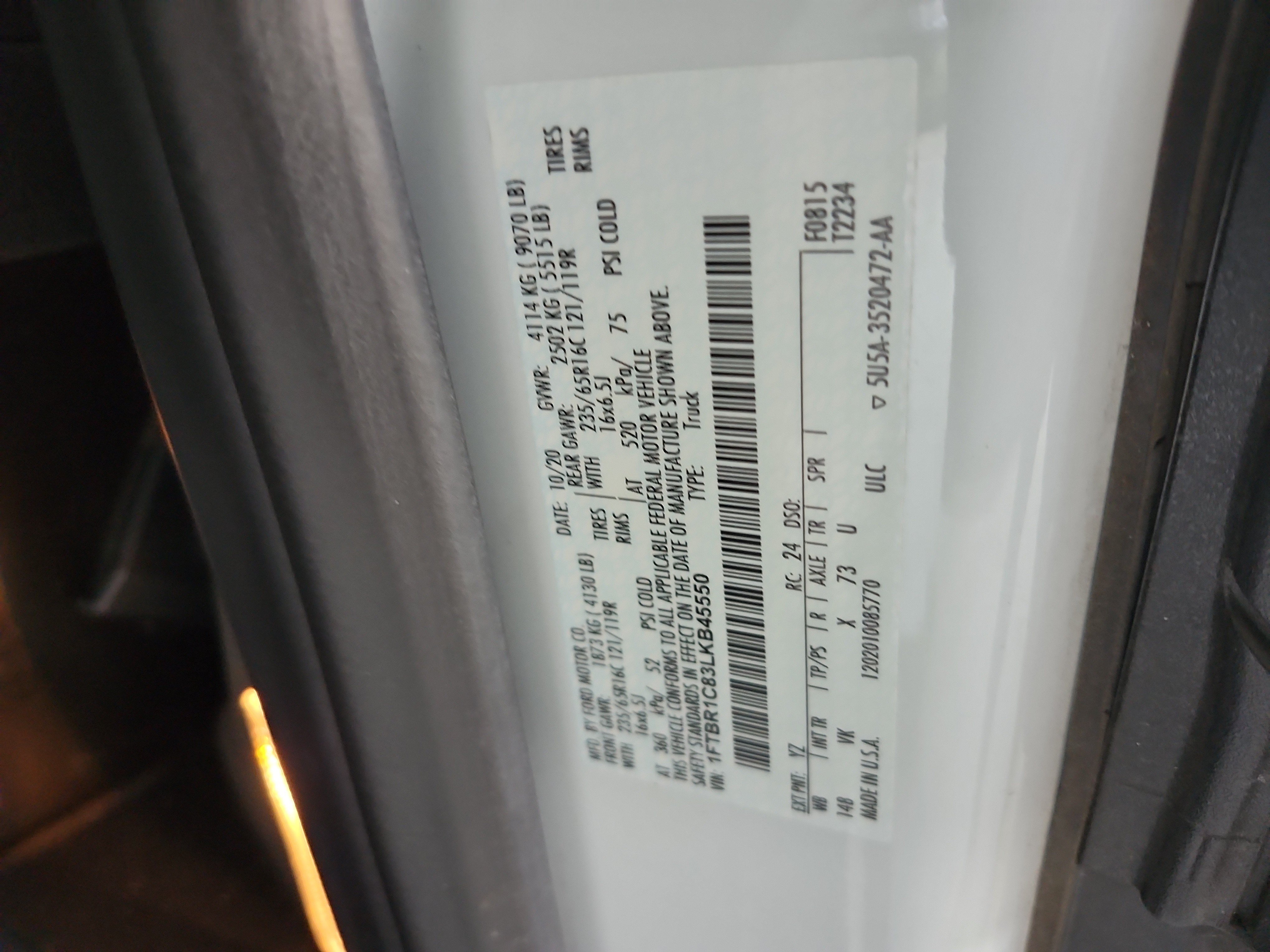 Certified 2020 Ford Transit 250 Medium Roof w/ Load Area Protection Package RWD image 27