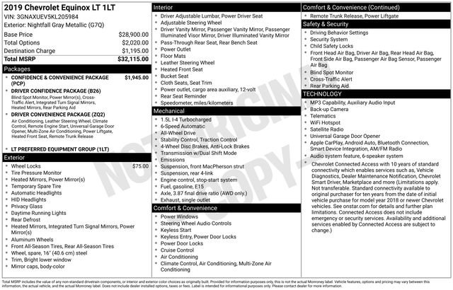 Used 2019 Chevrolet Equinox LT AWD/4WD image 3